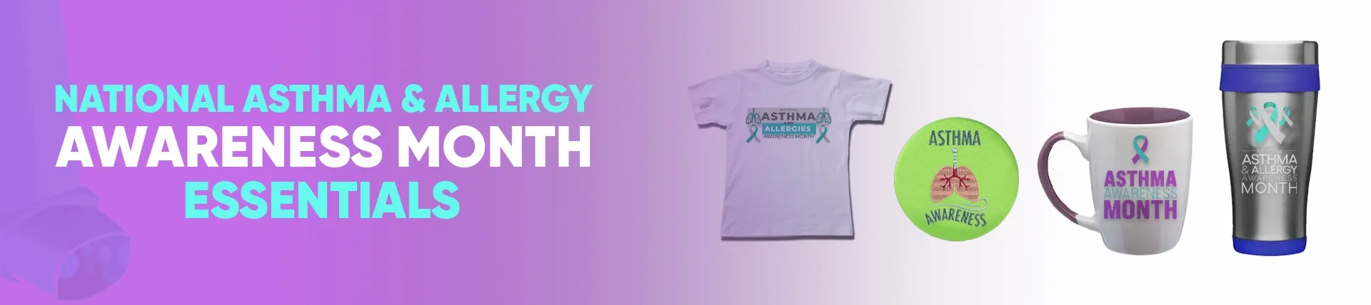 CustomCoastersNow.Com National Asthma & Allergy Awareness Month
