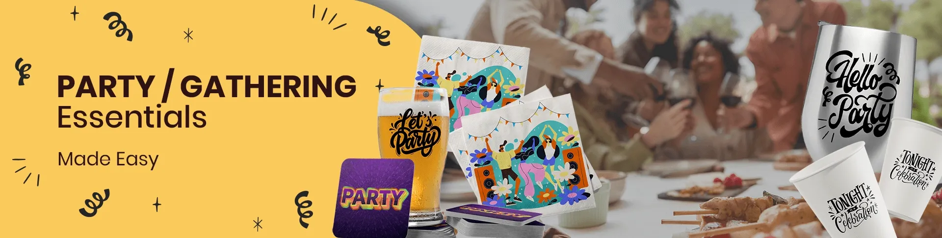 CustomCoastersNow.Com Party/Gathering Essentials