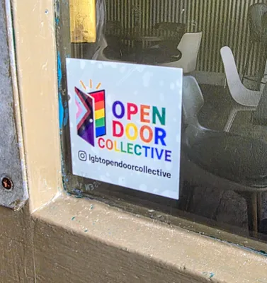 Front Adhesive Stickers - Its about bringing businesses together to show the LGBT community that they are welcome there