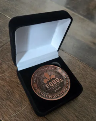 Broomball tournament 3rd place medal