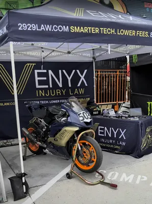 Keychain Cleaning Cloth - I am a personal injury attorney and motorcycle racer in Denver CO This is my canopy and race bike that I take to races and motorcycle events