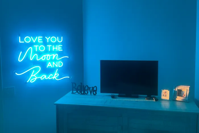 CustomCoastersNow.Com - I Love You To The Moon And Back Neon Sign