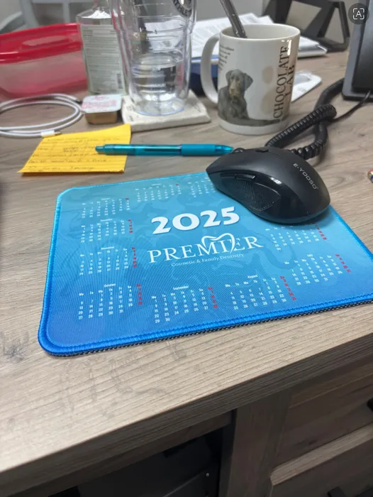 CustomCoastersNow.Com - Light Blue Calendar Mouse Pad