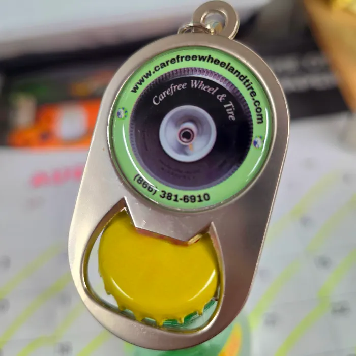 CustomCoastersNow.Com - Multi-use Alloy Bottle Opener Keychain