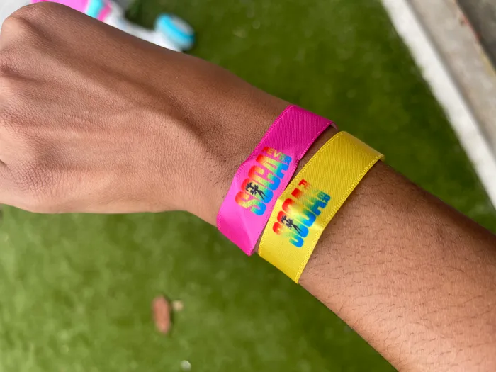 CustomCoastersNow.Com - Full Color Satin Cloth Wristbands