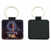 Square Leather Keychain