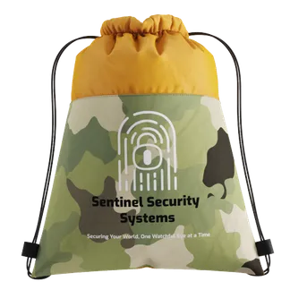 Camo Drawstring Bag - Custom Coasters Now