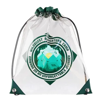 Custom Clear Drawstring Bag - Custom Coasters Now