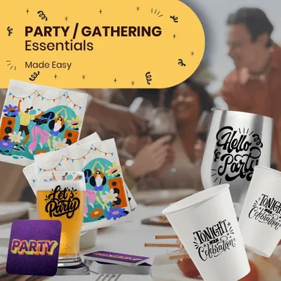 Party/Gathering Essentials - Custom Coasters Now