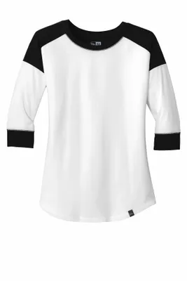 New Era Women's Heritage Blend 3/4-Sleeve Baseball Raglan Tee. LNEA104