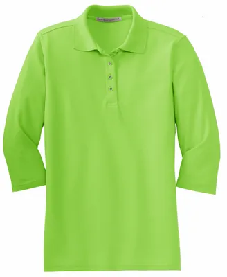 Port Authority Women's Silk Touch 3/4-Sleeve Polo. L562