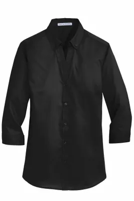 Port Authority Women's 3/4-Sleeve SuperPro Twill Shirt. L665