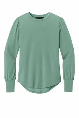 Mercer+Mettle Women's Stretch Jersey Long Sleeve Blouson Top MM1019