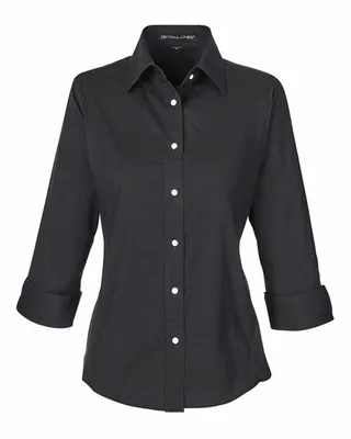 Devon & Jones Ladies' Perfect Fit 3/4-Sleeve Stretch Poplin Blouse