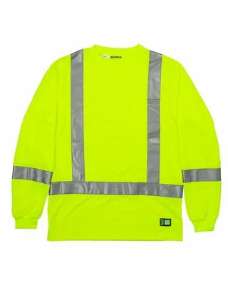 Men's Hi-Vis Class 3 Performance Long Sleeve Pocket T-Shirt