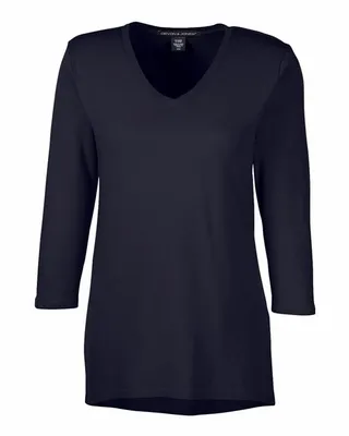 Devon & Jones Ladies' Perfect Fit Bracelet-Length V-Neck Top