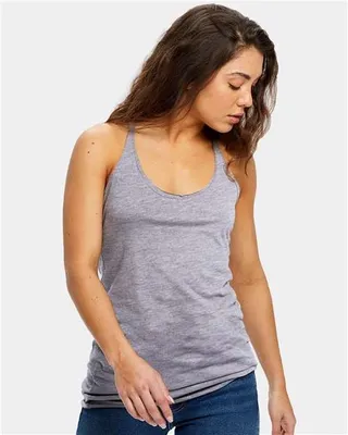 US Blanks Women's Raw Edge Racer Tank Top