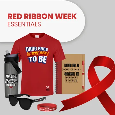 Red Ribbon Week Essentials - Custom Coasters Now
