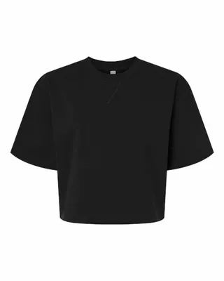 American Apparel Women's French Terry Mid-Length Boxy Top