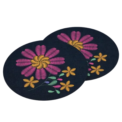 Cotton & Linen Embroidered  Coaster