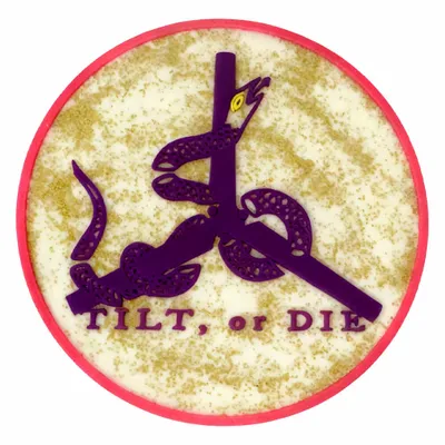 Gold Glitter PVC - Custom Coasters Now