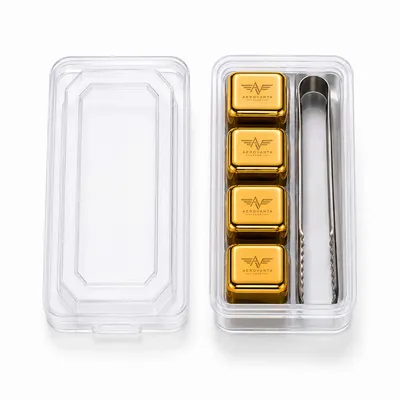 4-Pack Box Set with Tongs - Custom Coasters Now