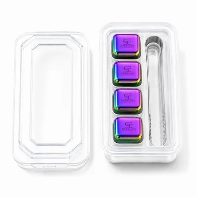 4-Pack Box Set with Tongs - Custom Coasters Now
