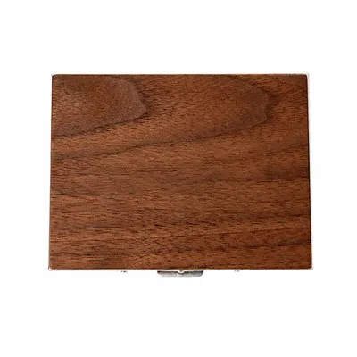 Walnut with Silver Frame - Custom Coasters Now