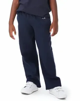 Champion Youth Powerblend Open-Bottom Fleece Pant with Pockets