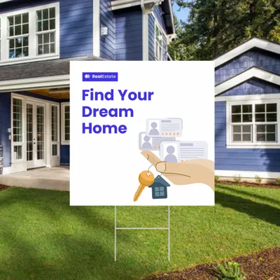 Custom Dream Home Yard Sign