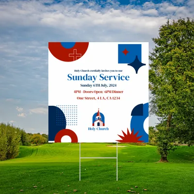 Custom Service Day Yard Sign