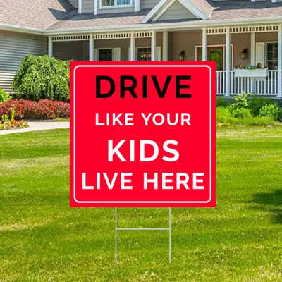 Custom Driving Yard Sign
