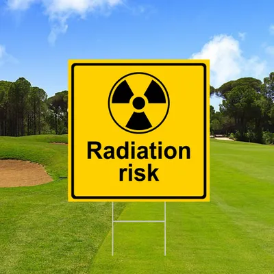 Custom Radiation Risk Yard Sign