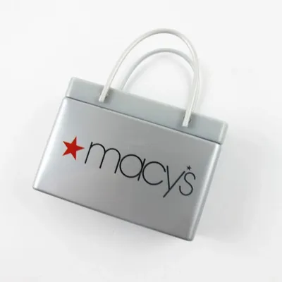 Silver Shopping Bag Tin - Custom Coasters Now