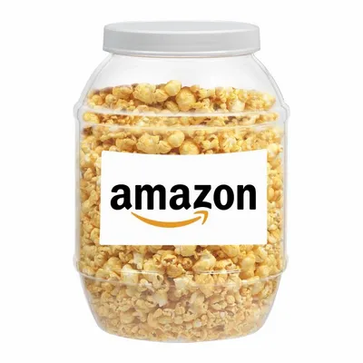 Large Plastic Jar - Caramel Popcorn - Custom Coasters Now