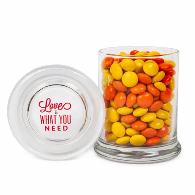 Glass Gourmet Jar - Chocolate Buttons - Custom Coasters Now