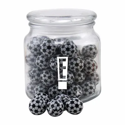 Jar with Chocolate Soccer Balls - SG400 - Custom Coasters Now