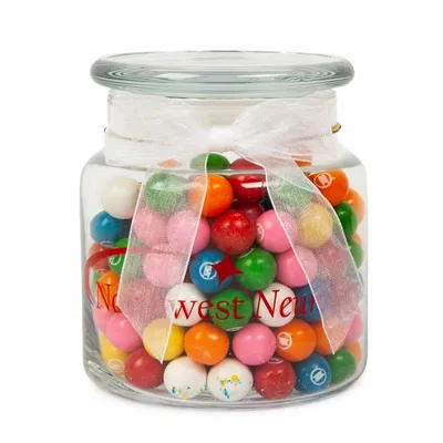 22oz. Glass Jar - Rainbow Bubble Gum - Custom Coasters Now