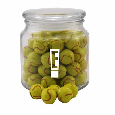 Jar with Chocolate Tennis Balls - SG400 - Custom Coasters Now