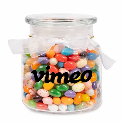22oz. Glass Jar - Gourmet Jelly Beans - Custom Coasters Now