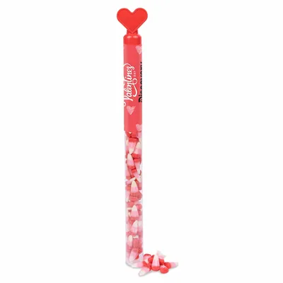Heart Topper Candy Tube With Candy Corn