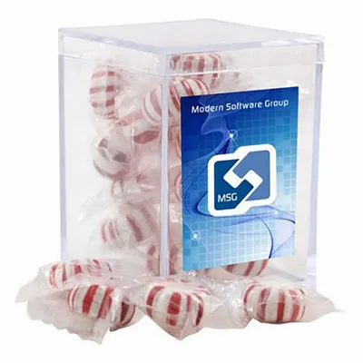 Small Acrylic Candy Box with Starlight Mints - Custom Coasters Now