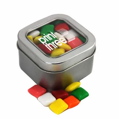 Window Tin with Mini Chicklets - SBF2500 - Custom Coasters Now