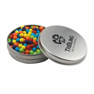 Round Tin with Mini Jawbreakers - SBF2900 - Custom Coasters Now