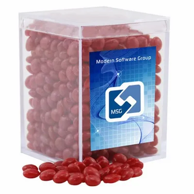 Acrylic Box with Red Hots - Small - Custom Coasters Now