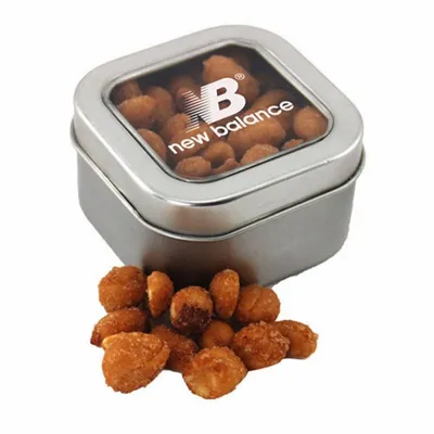 Window Tin with Honey Roasted Peanuts - SBF2500 - Custom Coasters Now