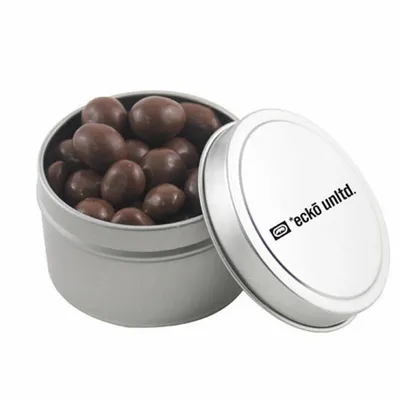 Round Tin with Chocolate Peanuts - SBF3100 - Custom Coasters Now