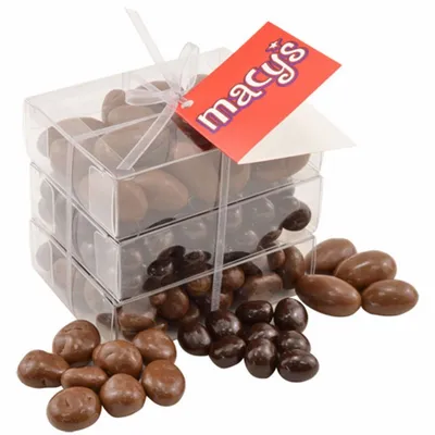 3 Way Chocolate Stack Acetate Tower - Custom Coasters Now