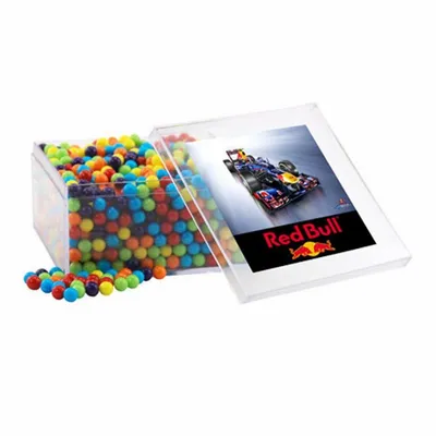 Acrylic Box with Mini Jawbreakers - Large - Custom Coasters Now