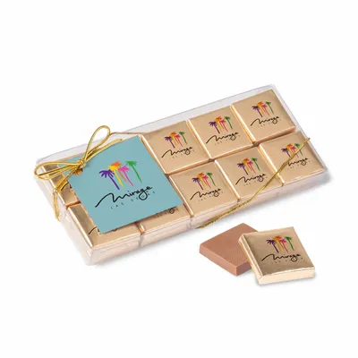 Twenty Piece Chocolate Foiled Square Box-Full Color - Custom Coasters Now